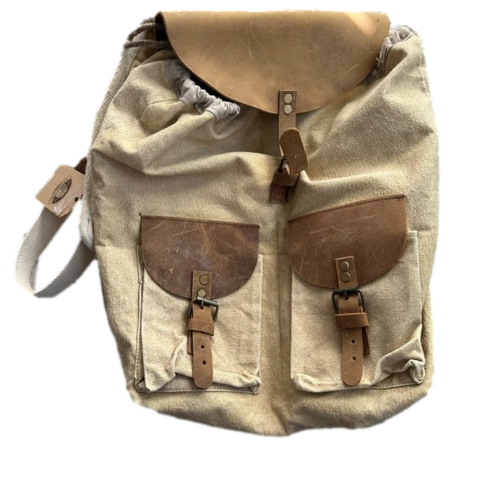 MWT The Barrel Shack cream backpack.